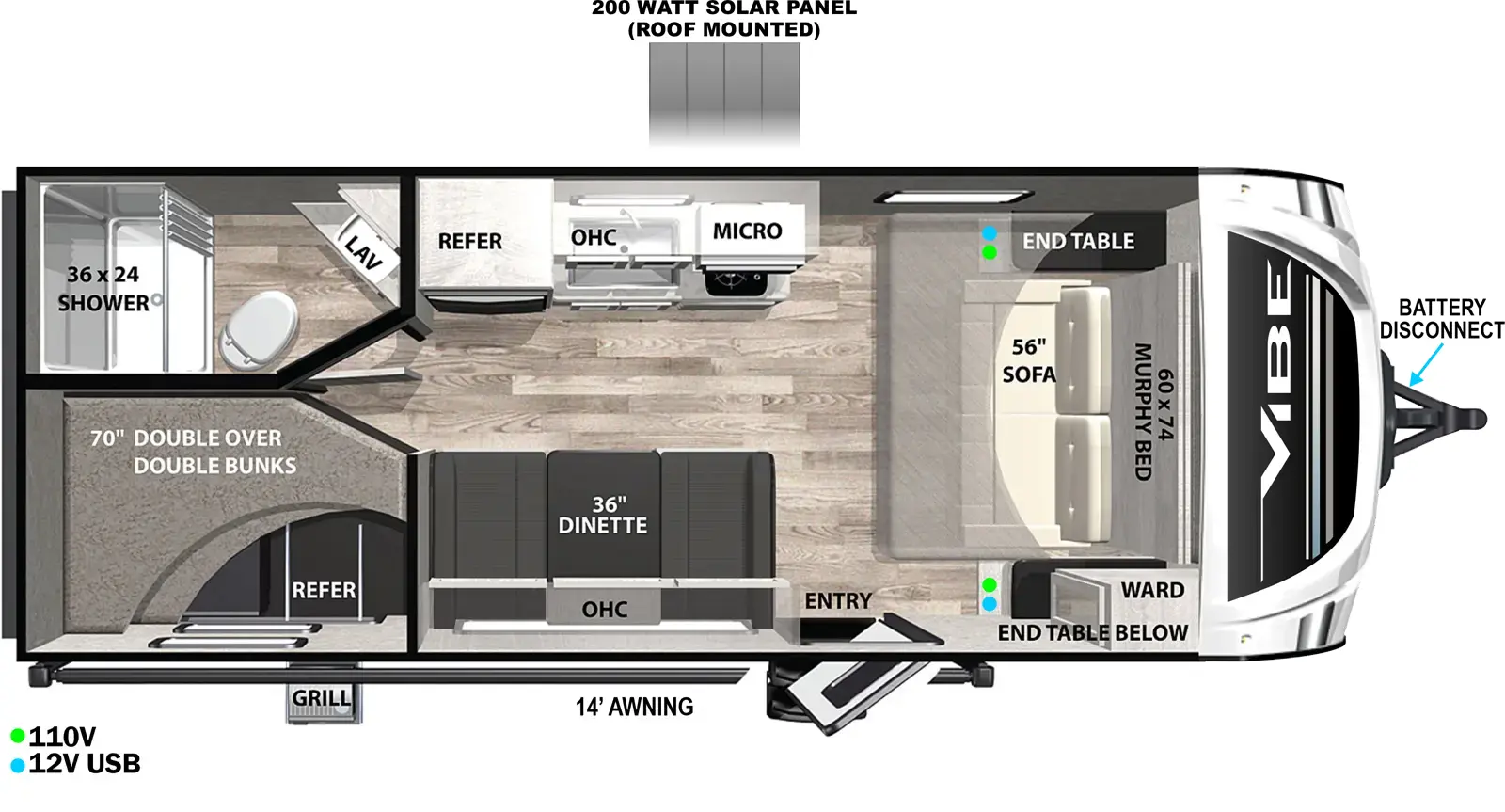 Vibe West 17DB Floorplan